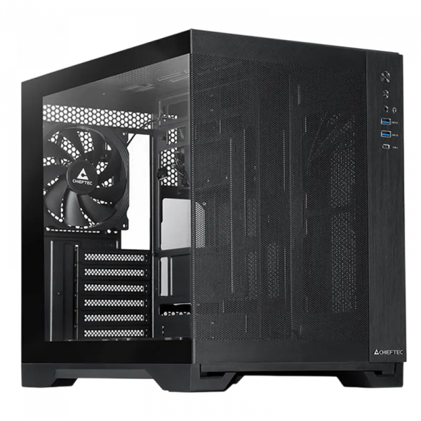 Carcasă PC Chieftec GM-30B-M-OP Mini-Tower Negru - Fără PSU | Aluminiu