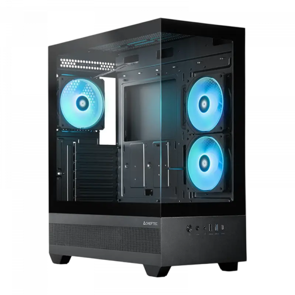 Компьютерный корпус Chieftec GT-01B-OP Midi-Tower Черный - Без блока питания | ARGB
