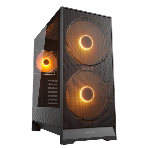 Компьютерный корпус Cougar Airface 180 Midi-Tower Черный - Без блока питания | Металл, закаленное стекло