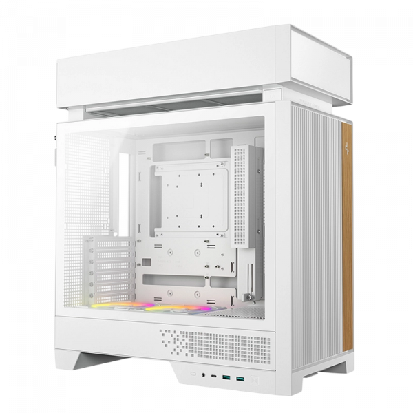 Carcasă PC Deepcool CL660 WH Midi-Tower Alb - Fără PSU | Oțel, plastic ABS, Sticlă călită | ARGB