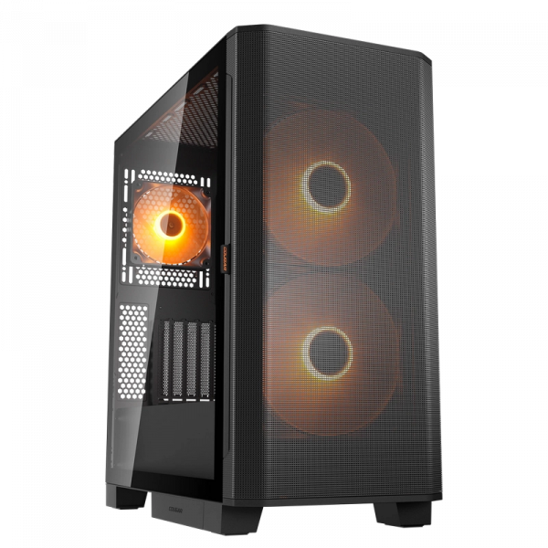 Carcasă PC Cougar Airface FLO RGB Midi-Tower Negru - Fără PSU | Oțel, plastic ABS, Sticlă călită | ARGB Carcasă PC Cougar Airface FLO RGB Midi-Tower Negru - Fără PSU | Oțel, plastic ABS, Sticlă călită | ARGB