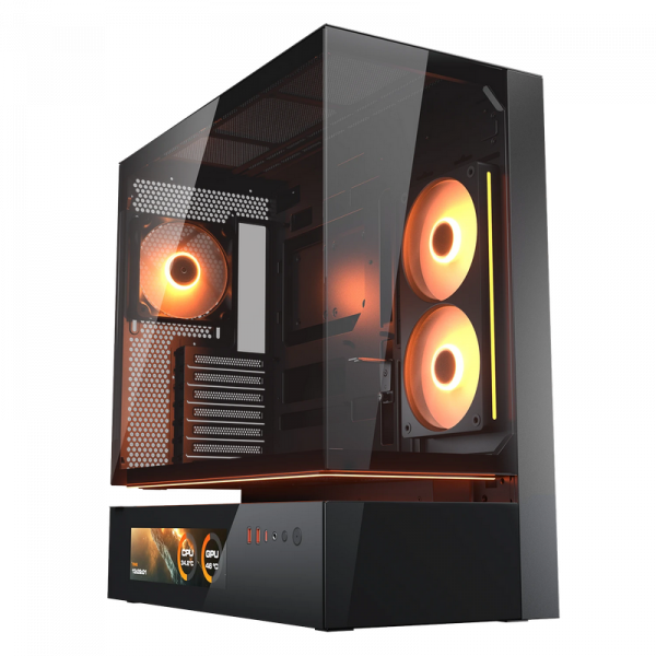 Carcasă PC Cougar CFV235 Vision Midi-Tower Negru - Fără PSU | Oțel, plastic ABS, Sticlă călită Carcasă PC Cougar CFV235 Vision Midi-Tower Negru - Fără PSU | Oțel, plastic ABS, Sticlă călită