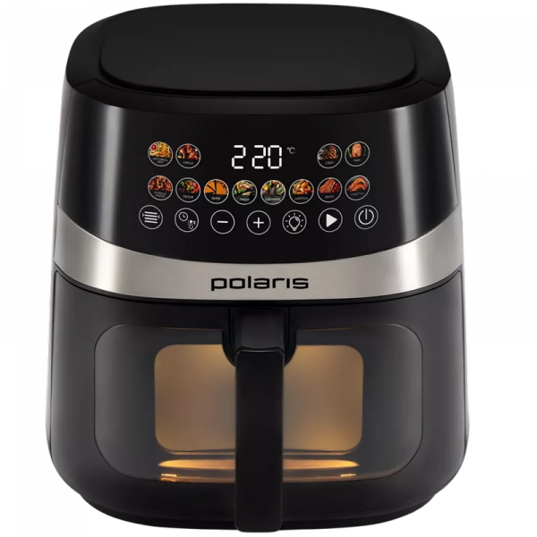 Friteuză cu aer cald Polaris PAF 8005W Negru - 1800 W | 7.5 l | Antiaderent