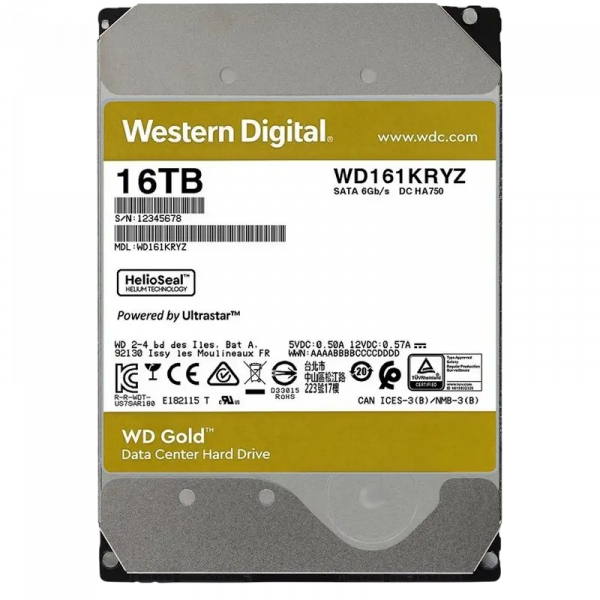 Unitate HDD Western Digital WD Gold 16 TB - 3.5" | SATA-3 (6 Gb/s) Unitate HDD Western Digital WD Gold 16 TB - 3.5" | SATA-3 (6 Gb/s)