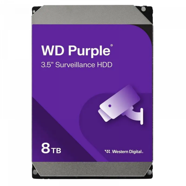 Unitate HDD Western Digital WD Purple 8 TB - 3.5" | 215 MB /s | SATA-3 (6 Gb/s)