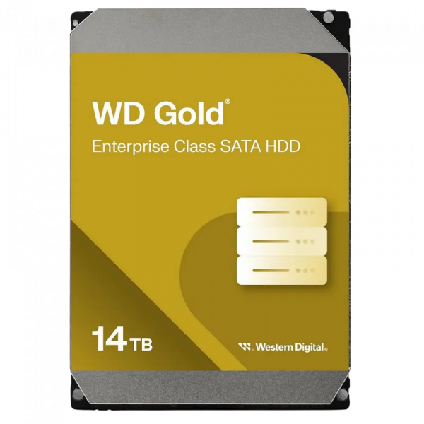 Unitate HDD Western Digital WD Gold 14 TB - 3.5" | 262 MB /s | SATA-3 (6 Gb/s)