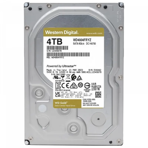 Unitate HDD Western Digital WD Gold 4 TB - 3.5" | 267 MB /s | SATA-3 (6 Gb/s) Unitate HDD Western Digital WD Gold 4 TB - 3.5" | 267 MB /s | SATA-3 (6 Gb/s)