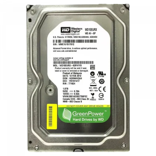 Unitate HDD Western Digital WD AV-GP 1 TB - 3.5" | SATA-3 (6 Gb/s) Unitate HDD Western Digital WD AV-GP 1 TB - 3.5" | SATA-3 (6 Gb/s)