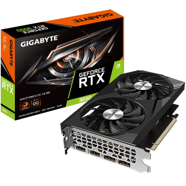 Placă video Gigabyte GeForce RTX 3050 WINDFORCE OC V2 Placă video Gigabyte GeForce RTX 3050 WINDFORCE OC V2