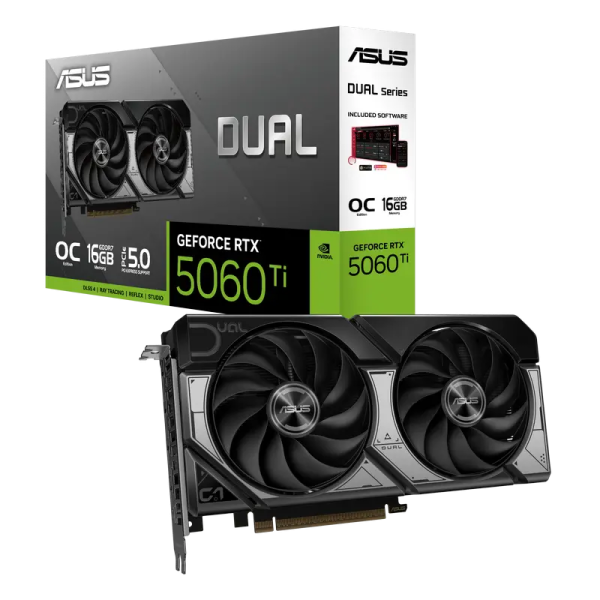 Видеокарта ASUS Dual GeForce RTX 5060 Ti OC