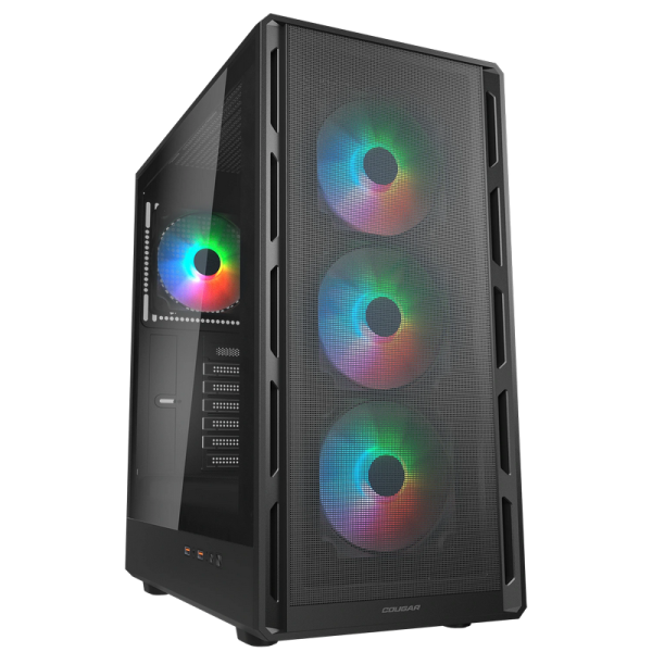 Carcasă PC Cougar Airface Pure RGB Midi-Tower Negru - Fără PSU | Metal, sticlă călită Carcasă PC Cougar Airface Pure RGB Midi-Tower Negru - Fără PSU | Metal, sticlă călită