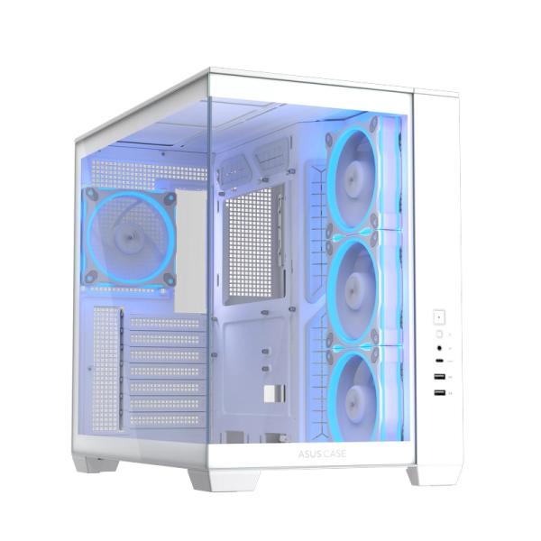 Компьютерный корпус ASUS A32 PLUS TG Midi-Tower Белый - Без блока питания | Сталь, Пластик ABS, Закаленное стекло | ARGB