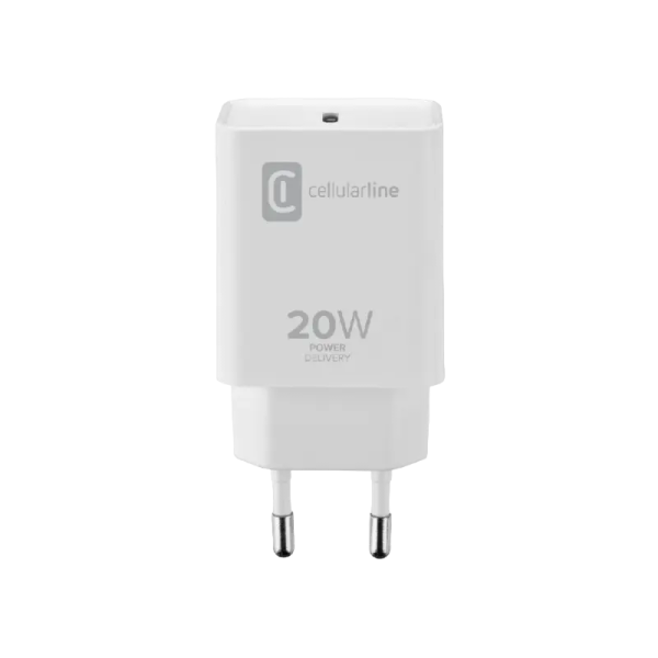 Încărcător Cellularline Type-C 20W Alb - 20 W | USB Type-C Încărcător Cellularline Type-C 20W Alb - 20 W | USB Type-C