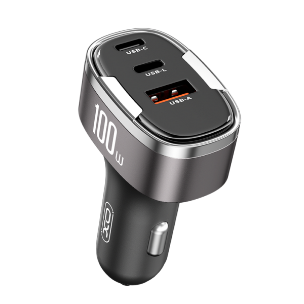 Incărcător auto XO CC61 Argintiu - 100 W Incărcător auto XO CC61 Argintiu - 100 W
