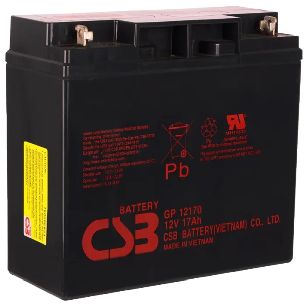 Аккумулятор для резервного питания CSB GP12170B1 - 12 В | 17 Ач Аккумулятор для резервного питания CSB GP12170B1 - 12 В | 17 Ач