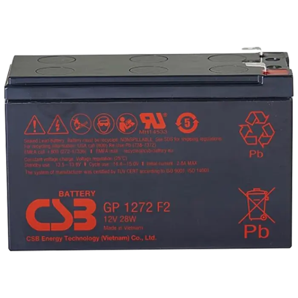Аккумулятор для резервного питания CSB GP1272F2 - 12 В | 7.2 Ач Аккумулятор для резервного питания CSB GP1272F2 - 12 В | 7.2 Ач