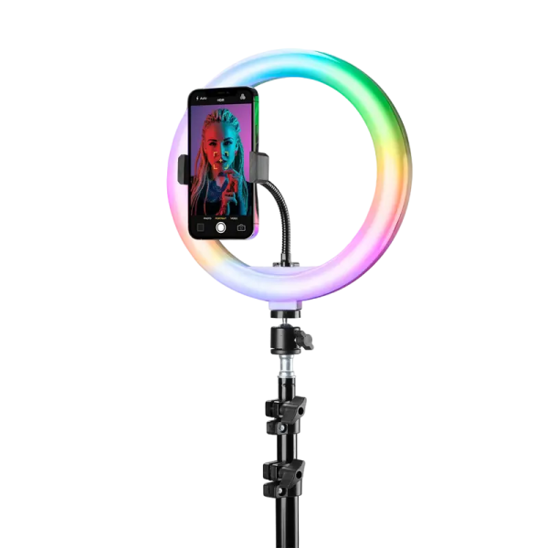 Lampă circulară Cellularline Selfie Ring Pro Multicolor Negru - 160 cm Lampă circulară Cellularline Selfie Ring Pro Multicolor Negru - 160 cm