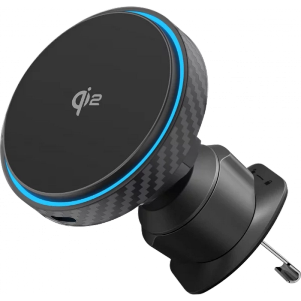 Автомобильный держатель Proove Graphite Circle Qi2 Черный - На воздуховод | Пластик-АБС Автомобильный держатель Proove Graphite Circle Qi2 Черный - На воздуховод | Пластик-АБС