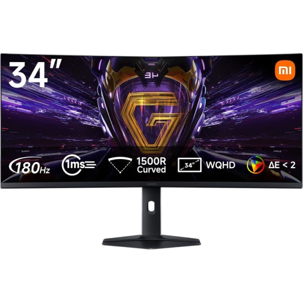 Игровой монитор Xiaomi G34WQi 2026 Чёрный - 34" | VA | 3440x1440 | 180 Гц | 109 ppi | 1 мс Игровой монитор Xiaomi G34WQi 2026 Чёрный - 34" | VA | 3440x1440 | 180 Гц | 109 ppi | 1 мс