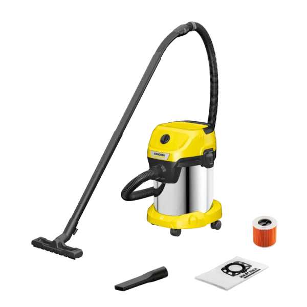 Пылесос Karcher WD 3 P V-17/4/20 Жёлтый - Сухая, Влажная | Контейнер | 17 л Пылесос Karcher WD 3 P V-17/4/20 Жёлтый - Сухая, Влажная | Контейнер | 17 л