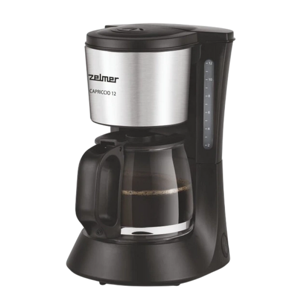 Капельная кофеварка Zelmer ZCM1200 Черный - Молотый | 680 Вт | 1.2 л Капельная кофеварка Zelmer ZCM1200 Черный - Молотый | 680 Вт | 1.2 л