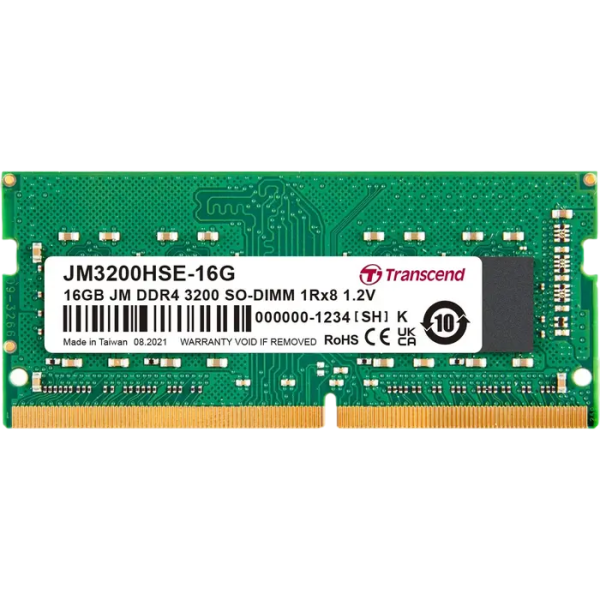 Оперативная память Transcend PC25600 16 ГБ - DDR4 SDRAM | 3200 МГц | 1x 16 ГБ Оперативная память Transcend PC25600 16 ГБ - DDR4 SDRAM | 3200 МГц | 1x 16 ГБ