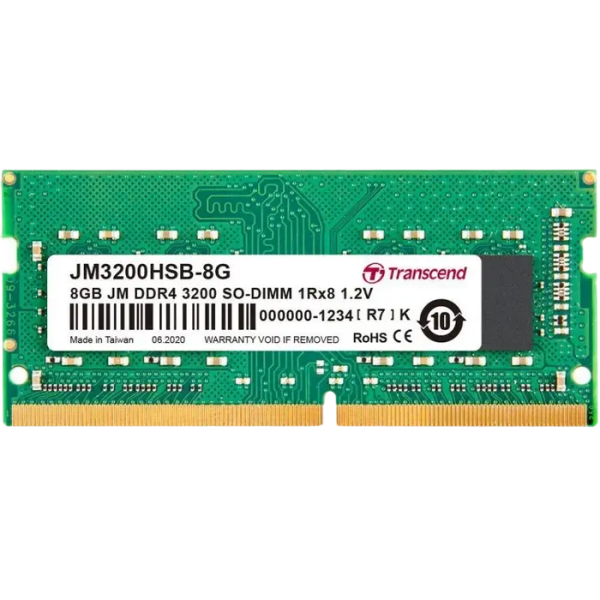 Оперативная память Transcend PC25600 8 ГБ - DDR4 SDRAM | 3200 МГц | 1x 8 ГБ Оперативная память Transcend PC25600 8 ГБ - DDR4 SDRAM | 3200 МГц | 1x 8 ГБ