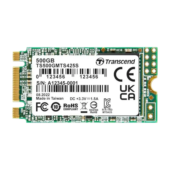 Накопитель SSD Transcend 425S 500 ГБ - M.2 NVMe | SATA III | 480 МБ/с Накопитель SSD Transcend 425S 500 ГБ - M.2 NVMe | SATA III | 480 МБ/с