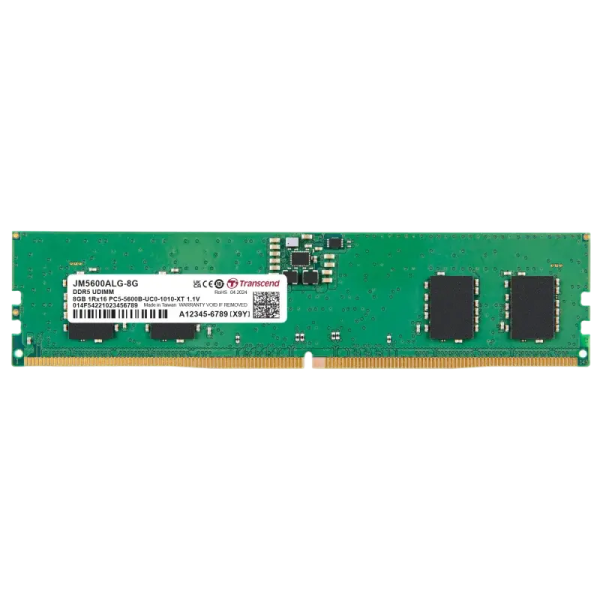 Memorie RAM Transcend JetRam JetRam 8GB Negru/Verde - DDR5 SDRAM | 5600 MHz | 1x 16GB Memorie RAM Transcend JetRam JetRam 8GB Negru/Verde - DDR5 SDRAM | 5600 MHz | 1x 16GB