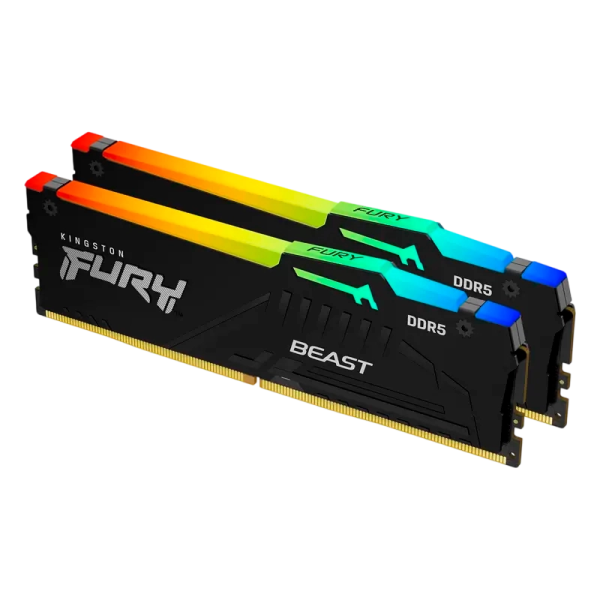 Оперативная память Kingston FURY Beast RGB FURY Beast RGB 16 ГБ Чёрный - DDR5 SDRAM | 6000 МГц | 2x 8 ГБ Оперативная память Kingston FURY Beast RGB FURY Beast RGB 16 ГБ Чёрный - DDR5 SDRAM | 6000 МГц | 2x 8 ГБ