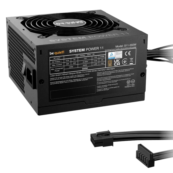 Блок питания для компьютеров be quiet! SYSTEM POWER 11 ATX Черный - 550 W | ATX | 120 мм Блок питания для компьютеров be quiet! SYSTEM POWER 11 ATX Черный - 550 W | ATX | 120 мм