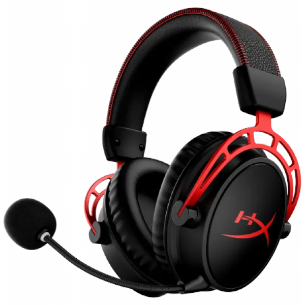 Căști gaming HyperX Cloud Alpha Wireless, Fără fir, Negru/Rosu