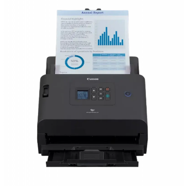 Scaner de documente cu alimentare automată Canon imageFORMULA DR-S250N, A4, Negru