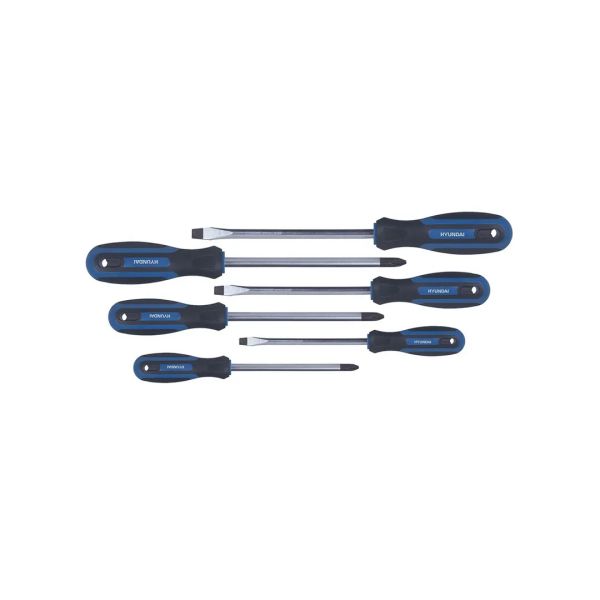 Set șurubelnițe HY59407 3x75, 6x100, 8x150, 0x75, 1x75, 2x100 mm 8 buc. Hyundai