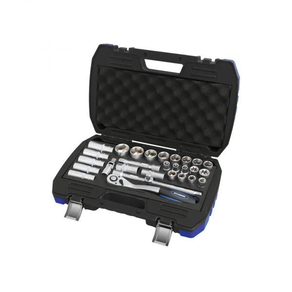 Set de chei tubulare cu clichet 1/2" 10 - 32 mm 29 buc. Hyundai