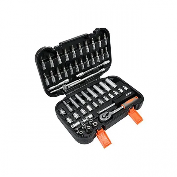 Set de chei tubulare cu clichet 1/4" AS-DRIVE 56 buc. Sthor