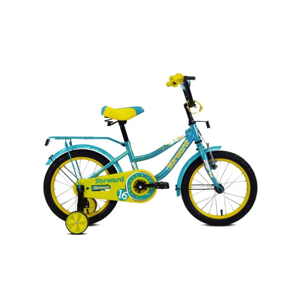 Bicicletă pentru copii FORWARD FUNKY 16 (16 "1 viteză) 2020-2021, turcoaz / galben Bicicletă pentru copii FORWARD FUNKY 16 (16 "1 viteză) 2020-2021, turcoaz / galben