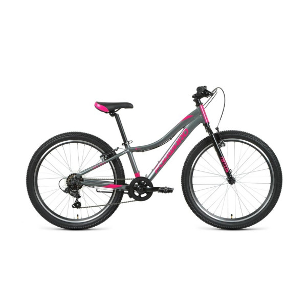 Bicicletă urbană FORWARD JADE 24 1.0 (24 "7 viteze. Înălțime 12") 2020-2021, gri / roz Bicicletă urbană FORWARD JADE 24 1.0 (24 "7 viteze. Înălțime 12") 2020-2021, gri / roz