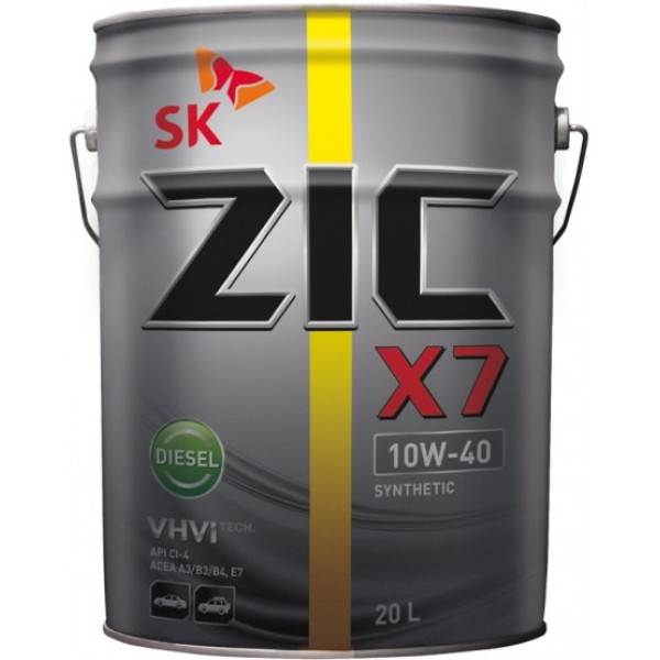 Корейское масло ZIC X7 10W-40 Diesel 20L Корейское масло ZIC X7 10W-40 Diesel 20L