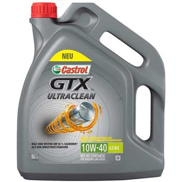 Ulei de motor Castrol GTX Ultraclean 10W-40 A3/B4 5L Ulei de motor Castrol GTX Ultraclean 10W-40 A3/B4 5L