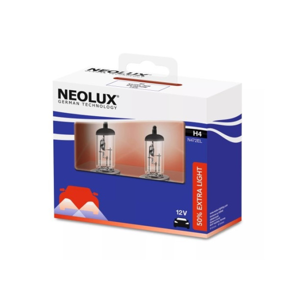 Автолампа Neolux N472EL-2SCB +50% H4 12V 60/55W Автолампа Neolux N472EL-2SCB +50% H4 12V 60/55W