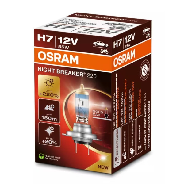 Автолампа Osram 64210 NB220 +220% H7 12V 55W Автолампа Osram 64210 NB220 +220% H7 12V 55W