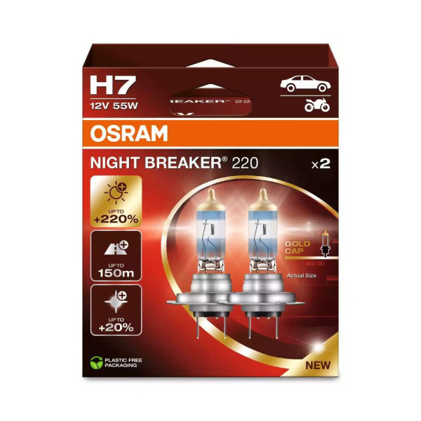 Bec auto Osram 64210 NB220-2HB +220% H7 12V 55W Bec auto Osram 64210 NB220-2HB +220% H7 12V 55W