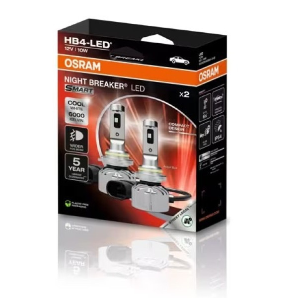 Автолампа Osram 9006 DWNBSM-2HB 10W 12V P22D LED SMART HB4 Автолампа Osram 9006 DWNBSM-2HB 10W 12V P22D LED SMART HB4