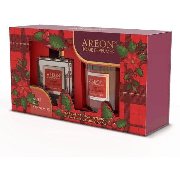 Odorizant набор Areon Home Perfume Sticks 150ml + свеча (Apple & Cinnamon) Odorizant набор Areon Home Perfume Sticks 150ml + свеча (Apple & Cinnamon)