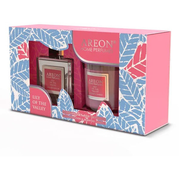Ароматизатор набор Areon Home Perfume Sticks 150ml + свеча (Lily of the Valley) Ароматизатор набор Areon Home Perfume Sticks 150ml + свеча (Lily of the Valley)