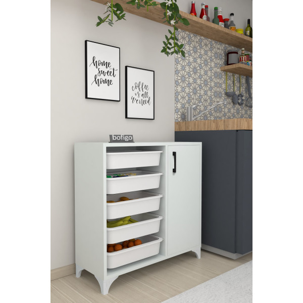 Набор для хранения с 5 отделениями Kayra Nex Home 77 x 30 x 77 см, Белый Набор для хранения с 5 отделениями Kayra Nex Home 77 x 30 x 77 см, Белый