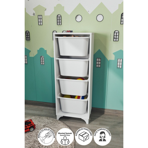 Комплект для хранения с 5 отделениями Dora Nex Home 45,6 x 30 x 116 см, Белый