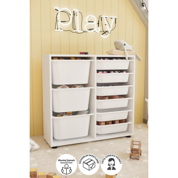 Комплект для хранения с 9 отделениями Gagla Nex Home 88,7 x 30 x 85,5 см, Белый