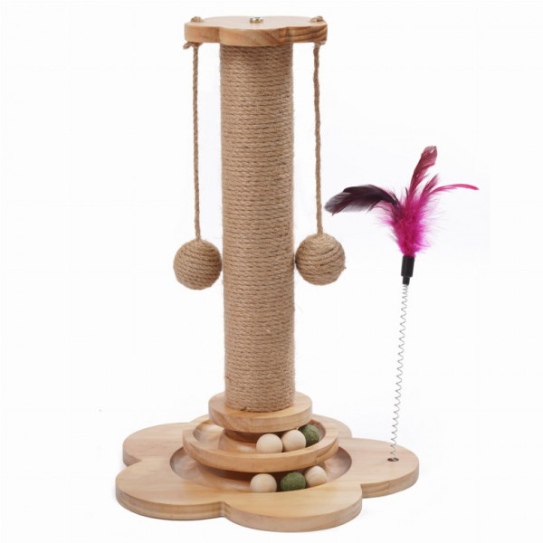 Игровой набор для кошек, с игрушками, Jumi, МДФ, 45х30х30 см, Sonoma